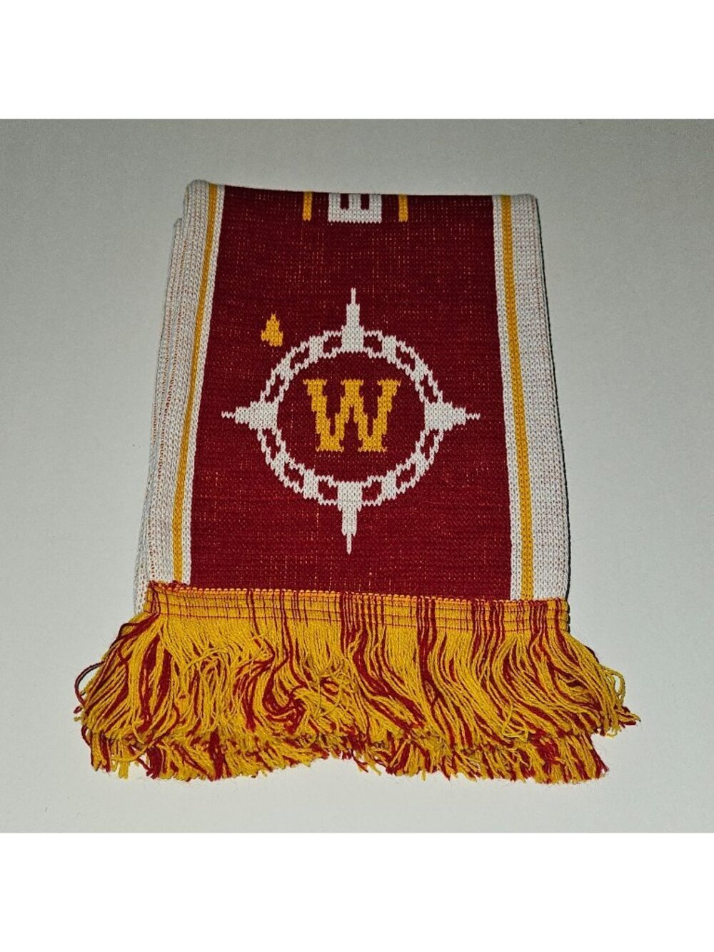 Willamette University Scarf Salem Oregon Bearcats Red Gold Knit 60" NEVER USED